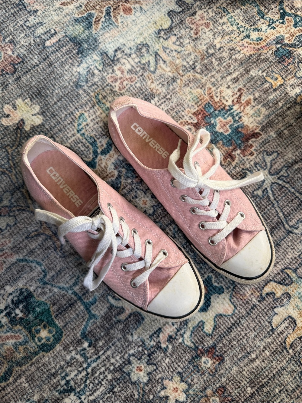 Converse Pink Low-Top Canvas Sneakers